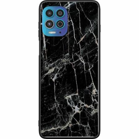 Motorola Moto G100 Svart Skal Marmor Svart