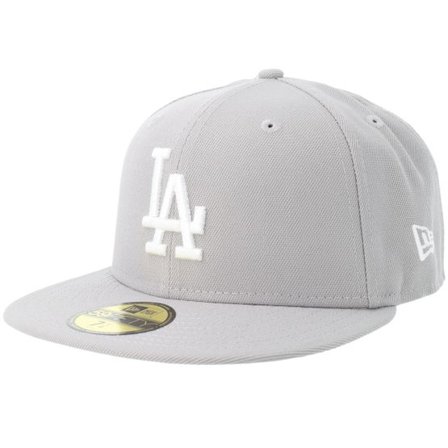 New Era - MLB Grå fitted Keps - Los Angeles Dodgers 59FIFTY MLB Basic Grey Fitted @ Hatstore