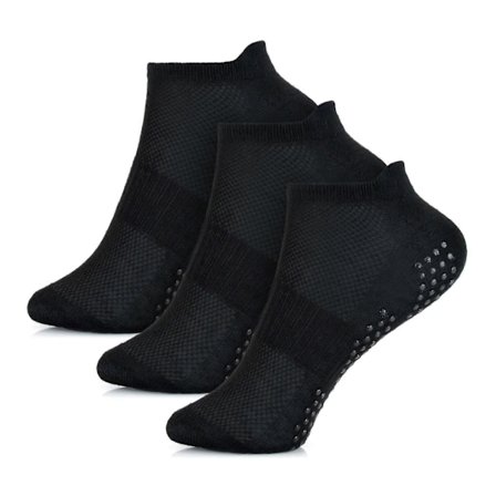 Treningssokker med Grips for Jenter, Yoga, Gym, Pakke med 3, Myke Atletiske Sokker