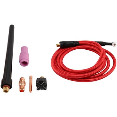 WP9F Komplett TIG sveisekontakt 35-70, meget fleksibel, med rød slange, 4M, rød