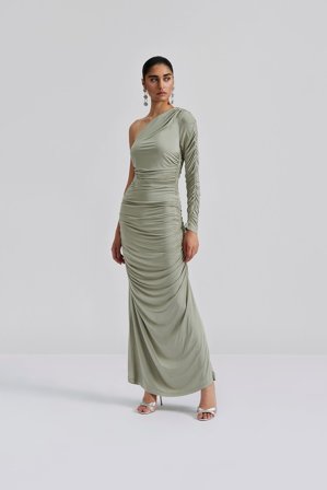 Malina - Aven Maxikleid - L - Sage
