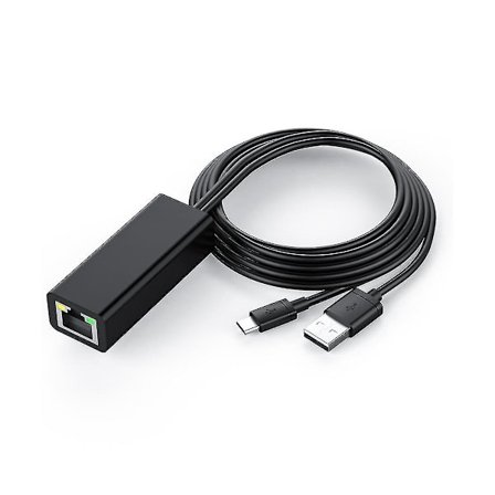 TV Ethernet-adapter TV 4K Stick USB-C till RJ45 LAN-nätverksadapter med USB 2.0 strömkabel för Powe