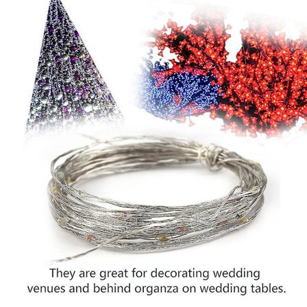 5m 50 LED Sølvtråd Julebryllup Feststreng Feelyst