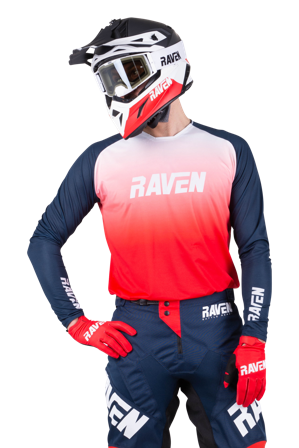 Crossshirt Raven Verve Marineblau/Rot M