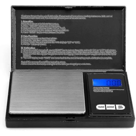 200g bærbar digital lommeskala med baggrundsbelyst LCD-display