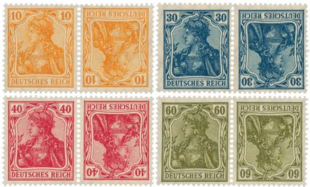 Tyske Rige 1910-1912 - MICHEL K1-4 - Postfrisk