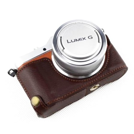 Panasonic GF7-GF8-GF9-GF10 kameraskydd underdel genuin läder -