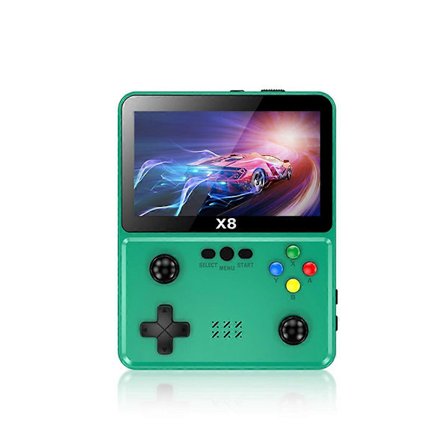 X8 Retro Spillekonsol 4 tommer IPS Skærm Håndholdt Spilleafspiller grøn