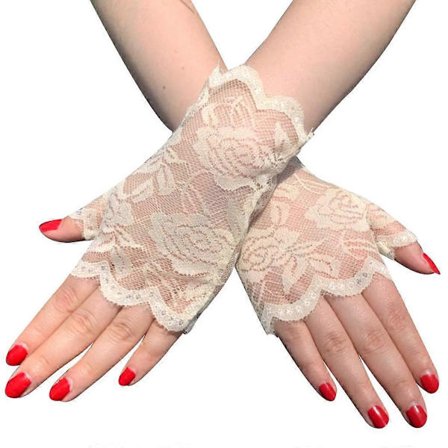 Korte blondehandsker til damer, elegante sommerprinsessehandsker, formelle fingerløse vanter til bryllupsfest, konkurrencedragt, gave, farve