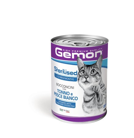 Gemon Bocconcini Tonno E Pesce Bianco Cibo Umido Gatti Adulti