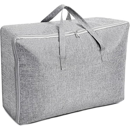 Foldbar Opbevaringspose med Forstærket Håndtag til Sengetøj Tæpper Puder Legetøj Tøj 70x50x30cm