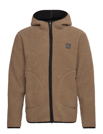 H2O Langli Hooded Pile Jacket - Brown - XS