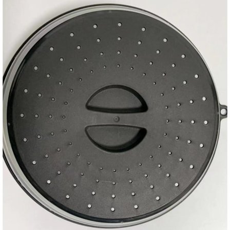 Vikbart mikrovågsugnslock med krok för enkel matlagning och uppvärmning, eller för att hålla maten fräsch, fett- och stänkskydd, diskmaskinsäker