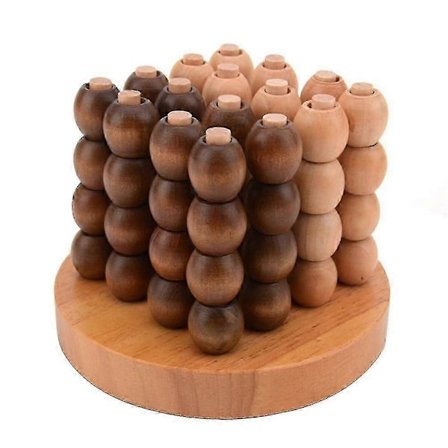 3D Sjakkpuslespill i tre, Connect Four, for voksne og barn, forbedrer romlig tenkning og hjerneferdigheter i Storbritannia