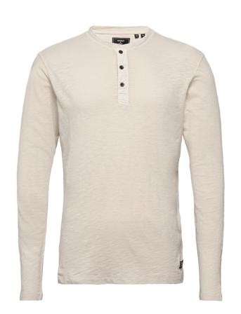 Vintage Od Slub L/S Grandad T-Langærmet Skjorte Creme Superdry
