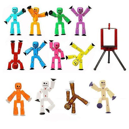 Tilfeldig farge Stikbot actionfigurer leker morsomme animasjonsdukker med G