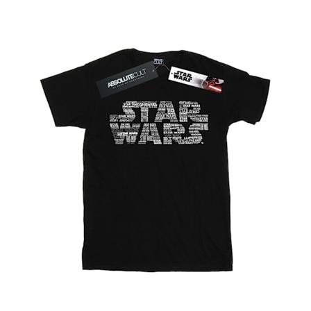 Star Wars T-shirt med textlogotyp för män, XXL, svart Black XXL