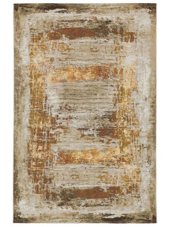 Indoor/Outdoor Rug Abstract Washable Small Gillian - Gold/Multicolor 140X200 Rustic Style