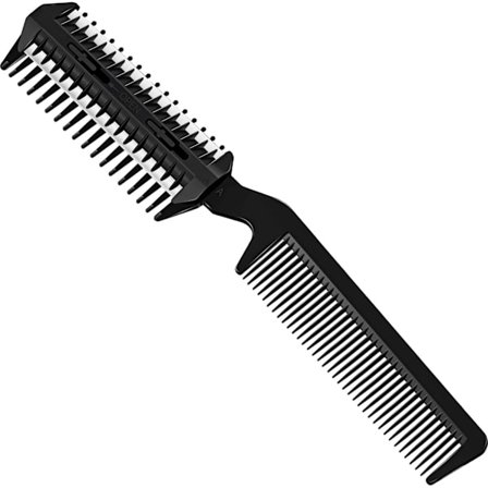 Hair Trimmer Comb Double Sided Thinning Comb Hair Trimmer Comb Double Edge Hair Removal Comb Cutting Scissors for Thin or Thick Hair Cutting, Styling,