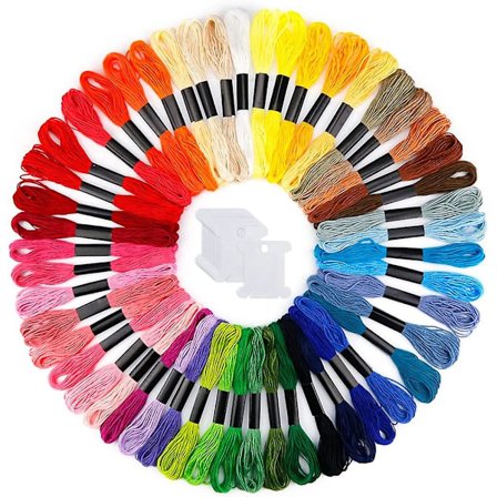 Brodyrtråd 50 Nystan, Vänbandssträng Med 12 Stycken Trådspolar