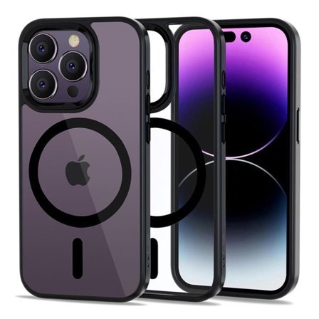 Tech-Protect MagMat MagSafe iPhone 14 Pro-etui - klar sort