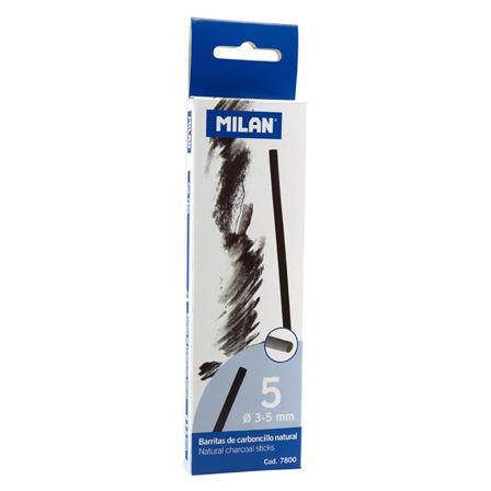 Milan Drawing Charcoal 5 pcs 3-5 mm