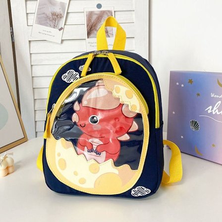 Student skolesekk ny barn tegneserie ryggsekk baby barnehage søt ryggsekk gutter og jenter vifte skolesekk - svart