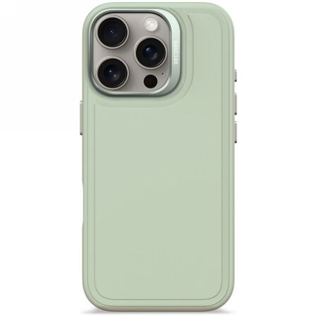 Decoded AntiMicrobial Silicone Stacks Backcover-etui med MagSafe til iPhone 16 Pro - Grøn