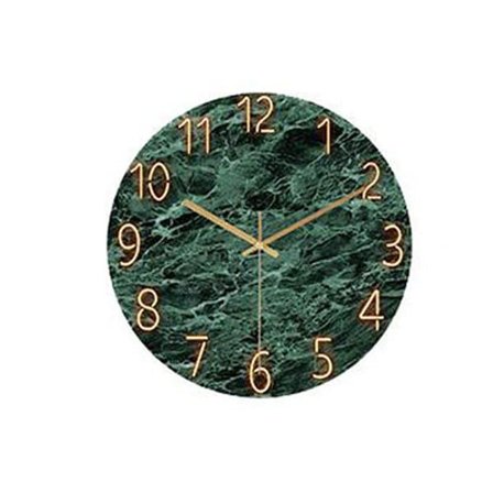 Vægur med smuk urskive - Grøn marmor