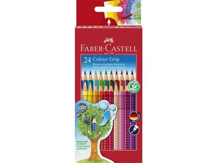 FABER-CASTELL Akvarellpenna Grip 2001 24/fp - Lyreco - Skola och förskola - Pennor och tillbehör - Färgpennor - Akvarell