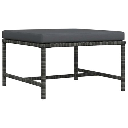 vidaXL Fotpall till modulsoffa med dyna grå konstrotting