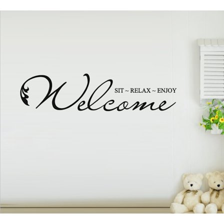 ”Welcome” vinyl vägg klistermärken