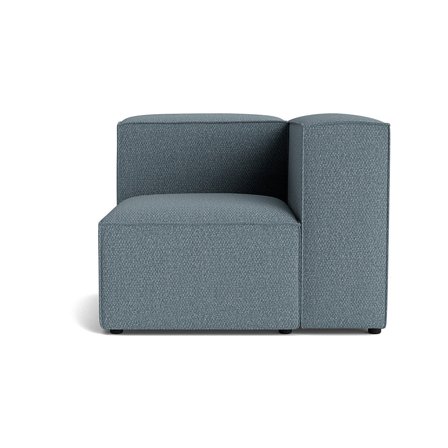 Nordic Blå Lissabon Højrevendt Hjørnemodul Sofa - Modulopbygget med Kvalitetsstof & Krydsfiner Ramme - 100x100x72cm