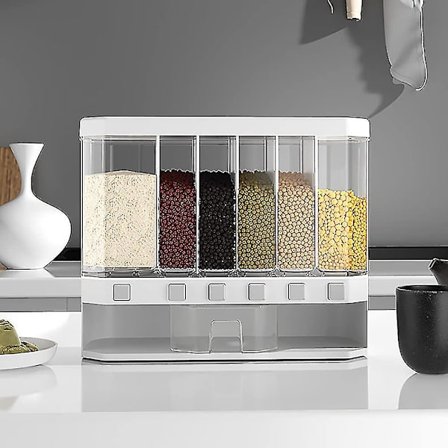 Dyrabrest 10l vægmonteret korn ris korn vaskemiddel dispenser boks, plast opbevaring separat ris spand korn dispenser beholder