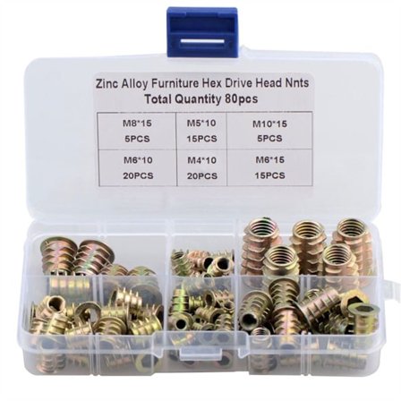 80st Gängad Insats Sortiment Kit Inbäddningsmuttrar Inserts Mutter - spot försäljning
