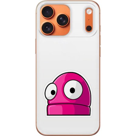 Kompatibel Mobilcover til Apple Apple iPhone 17 Pro Max Rosa tegneseriefigur med store øjne i legende og humoristisk stil