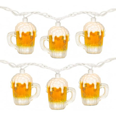 Øl Lys Kæde Sankt Patricks Dag Dekoration 6 m Ølkrus Lys Kæde Med 40 Ølkrus Lys, Eventyrlys, Ølfest Dekoration Lys