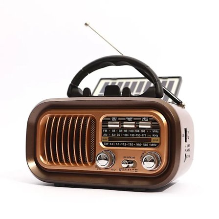 Bærbar nødradio solcelleradio, lille vintage, sol-/batteridrevet/genopladelig radio, TWS, understøtter TF-kort/USB-afspilning