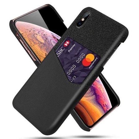 IPhone X/XS case with a card slot - Black