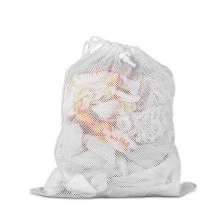 IC 3 stk Mesh Rund Bunn 40*50 Trekksnor Vaskpose Finmasket Mesh Stor Vasknettlomme