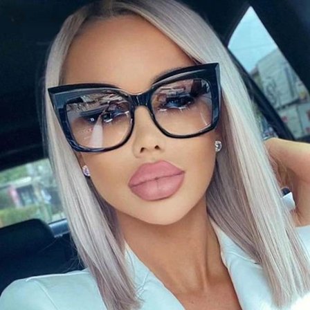 Square Oversized Cat Eye Sunglasses 2022 Fashion Women Shades Trending Men Gradi