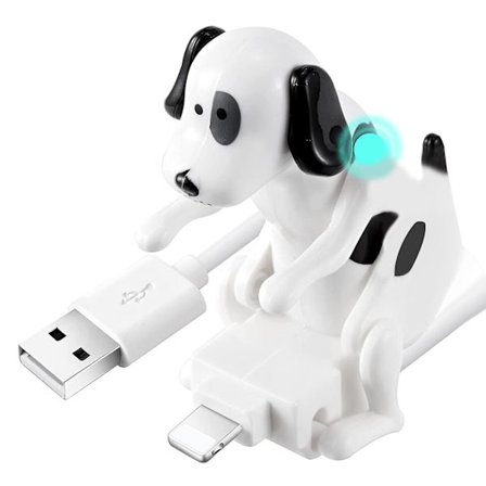 USB-kabel Morsom Hund "Puler" Lader for 13/12/11 og Mer, Bevegelig Flekket Hund Hurtiglader USB-kabel[SL]