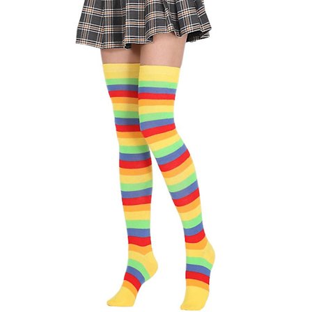 Strumpbyxor Långa Strumpor Regnbåge Lår Rollspel Party