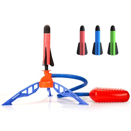 Jump Raket Launcher, Sommer Udendørs Lege Aktivitet til Børn, med 3 Farverige