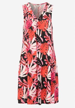 Cellbes of Sweden - V-halset, ermløs Jersey-kjole i rosa / mønstret for damer i størrelse 34/36