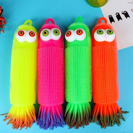 Blinkande upplysta stretchiga larver bläckfisk, 2 st stress