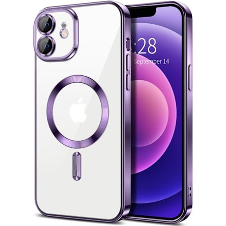 iPhone 12 Cover – Metallic Cover med Magnetisk Kompatibilitet, Slim Design - Lilla