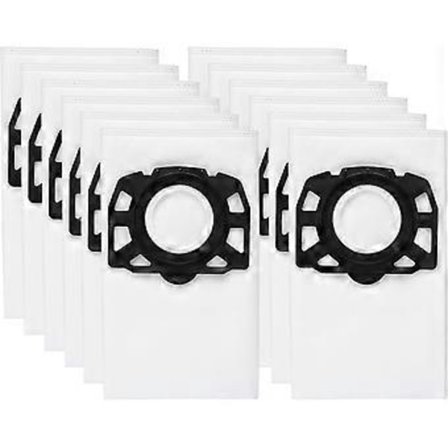Pakke med 12 KFI 487 filterposer støvsugerposer tilbehør for Karcher MV4/WD4/KWD4/KNT4/WD5/MV5/KWD5/WD6/MV6/WD 4.200/WD 5.800/SE 5.100/SE 6.100,2