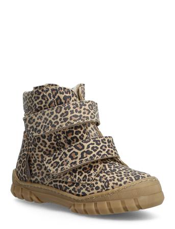 Boots - Flat - With Velcro Vinterstøvler Med Burrebånd Brun ANGULUS