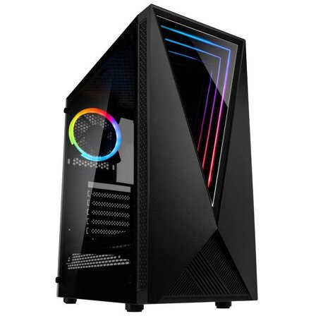 KOLINK VOID RGB Midi-Tower - schwarz Window - Midi/Minitower - ATX, Midi Tower, PC, Stål, Maske, Plast, Sort, ATX,Micro ATX,Mini-ITX, Spil
